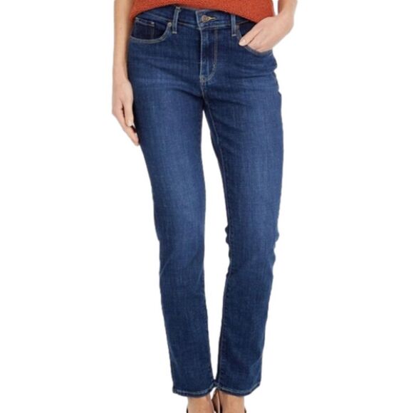 Levi's Denim - Levi’s Stretch Mid Rise Straight Jeans in Blue Women’s 6